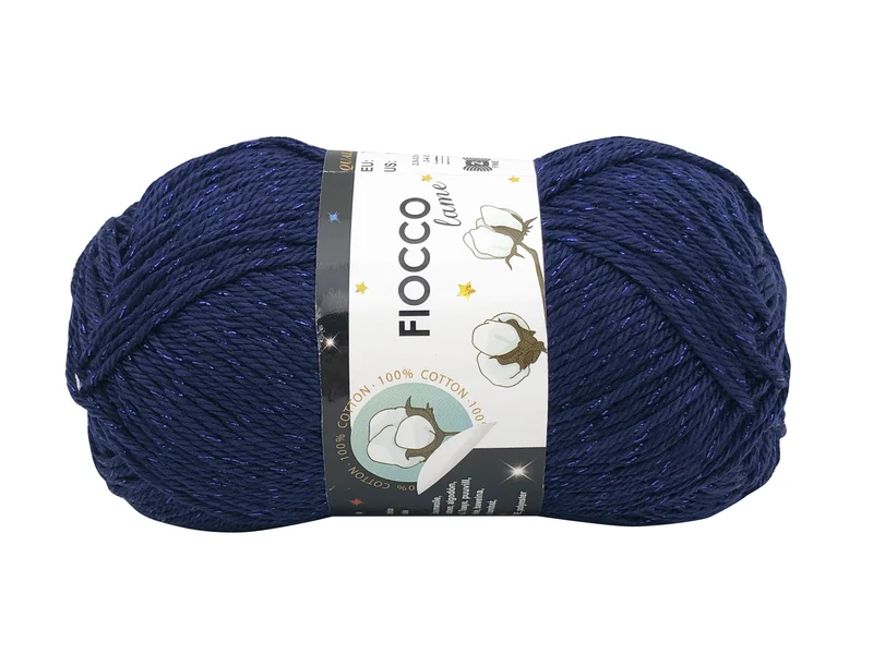Filato cotone fiocco lamè | cf 250 gr | 98% cotone 2% poliestere