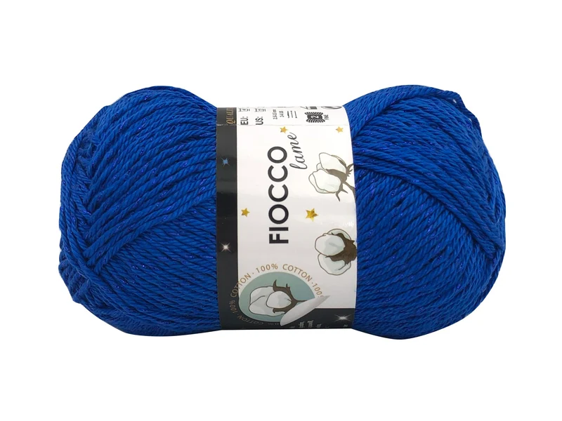 Filato cotone fiocco lamè | cf 250 gr | 98% cotone 2% poliestere