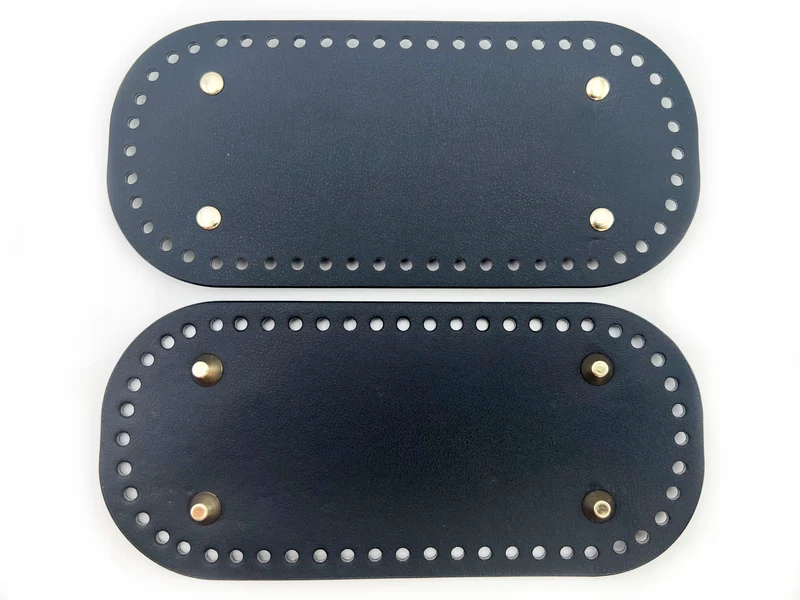 Fondi per borse similpelle all'uncinetto | 22x10 cm | con piedini