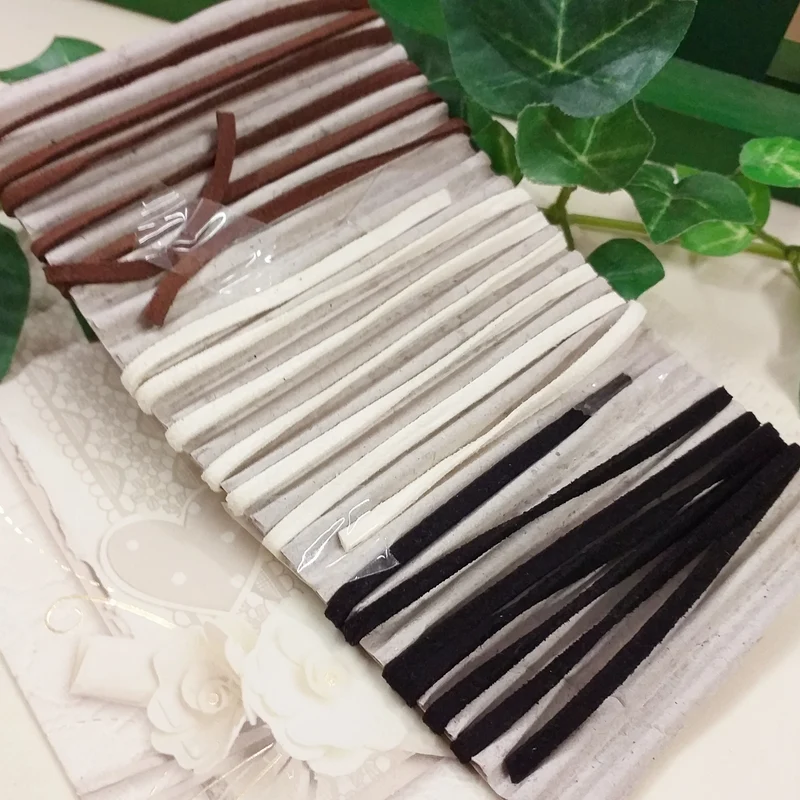 Cordino piatto effetto camoscio | lacci di piattina collane bracciali