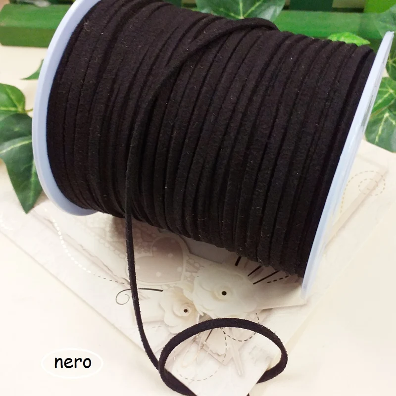 Cordino piatto effetto camoscio | lacci di piattina collane bracciali