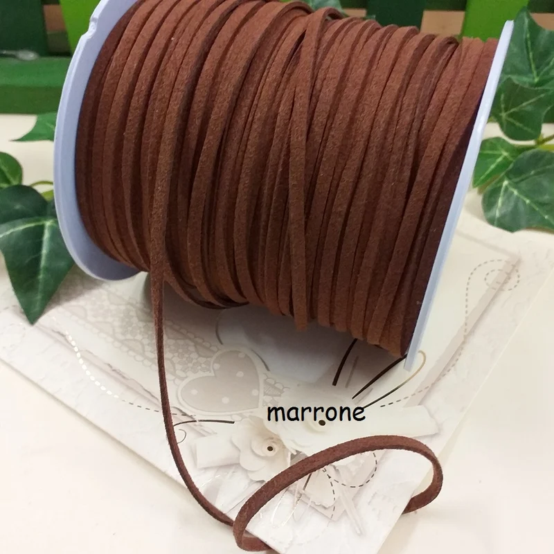 Cordino piatto effetto camoscio | lacci di piattina collane bracciali