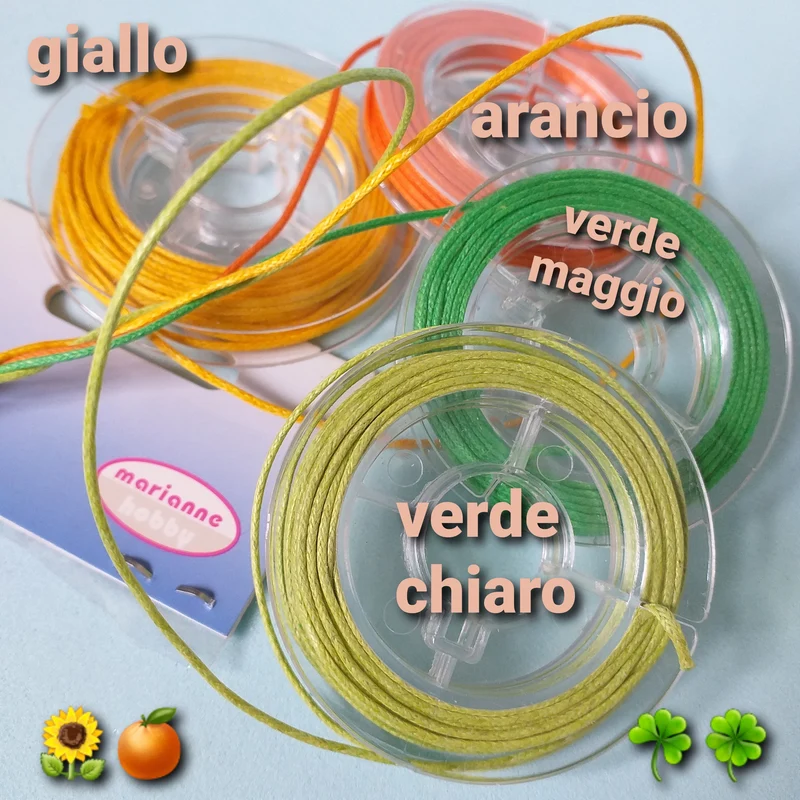 Filo cerato cotone collane cordino bigiotteria laccio bracciali 1 mm