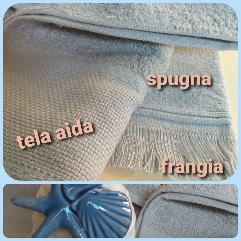 Coppia asciugamani ricamare punto croce: salviette bagno idee ricamo