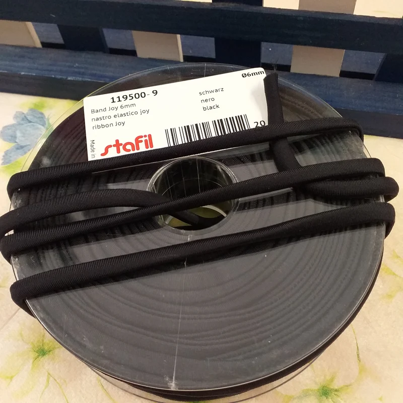 Fettuccia tubolare elastica per bracciali collane lycra nastro cucito