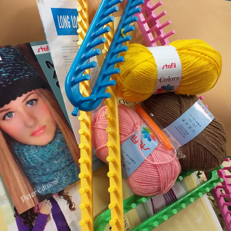 Telaio maglia kit lana libro creativo con istruzioni tricotin tubolare