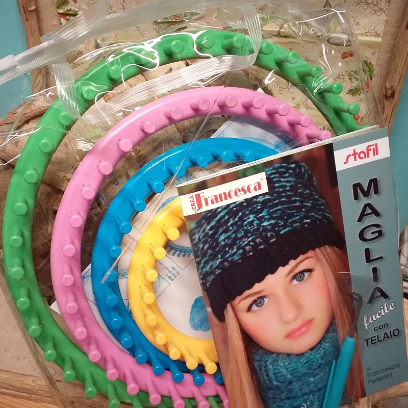 Telaio maglia kit lana libro creativo con istruzioni tricotin tubolare