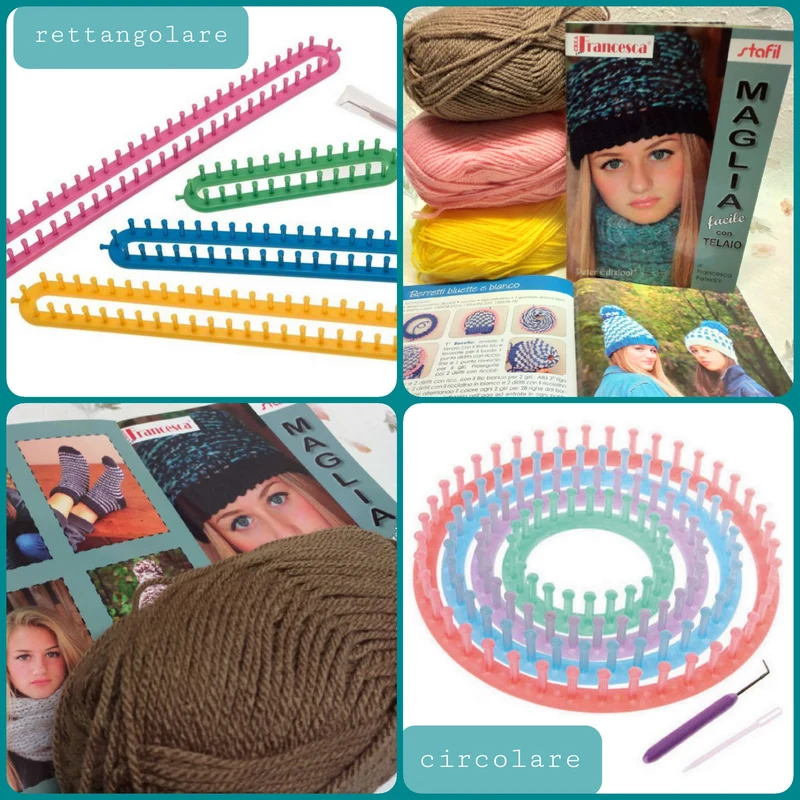 Telaio maglia kit lana libro creativo con istruzioni tricotin tubolare