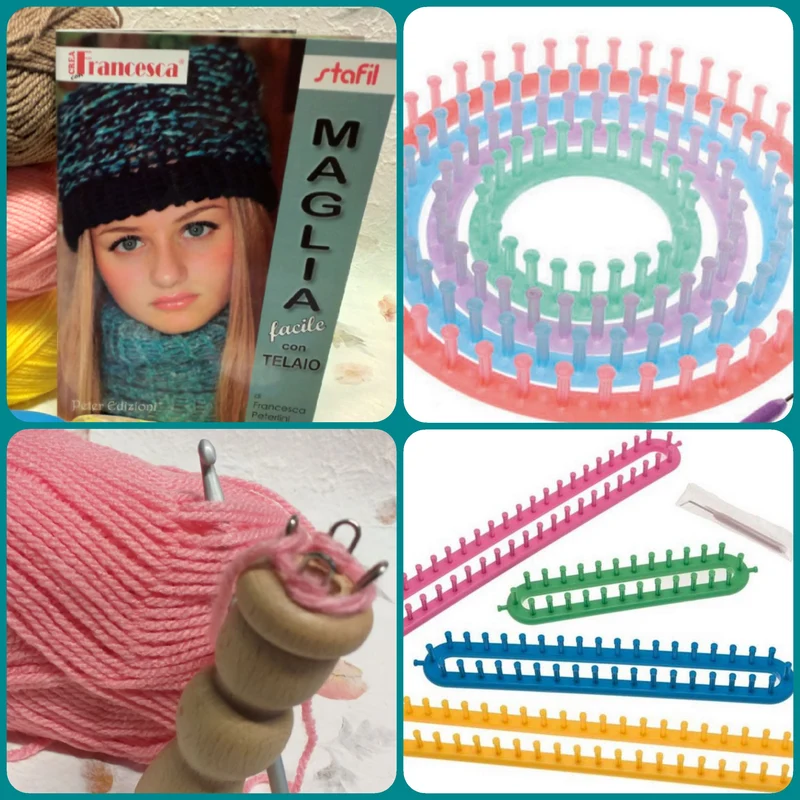 Telaio maglia kit lana libro creativo con istruzioni tricotin tubolare