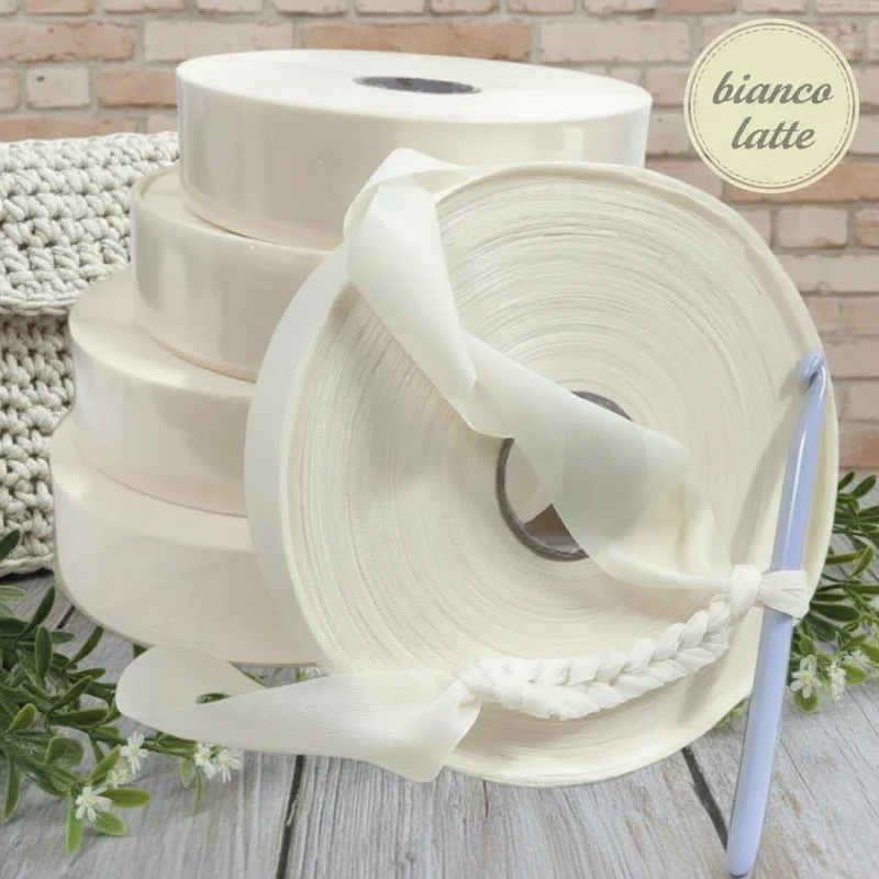 Fettuccia jersey lycra elasticizzata borse uncinetto cestini - alta 4-5 cm