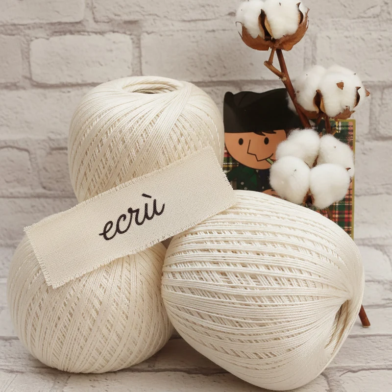 Filo di cotone scozia per uncinetto | filati stock offerta bianco/ecrù