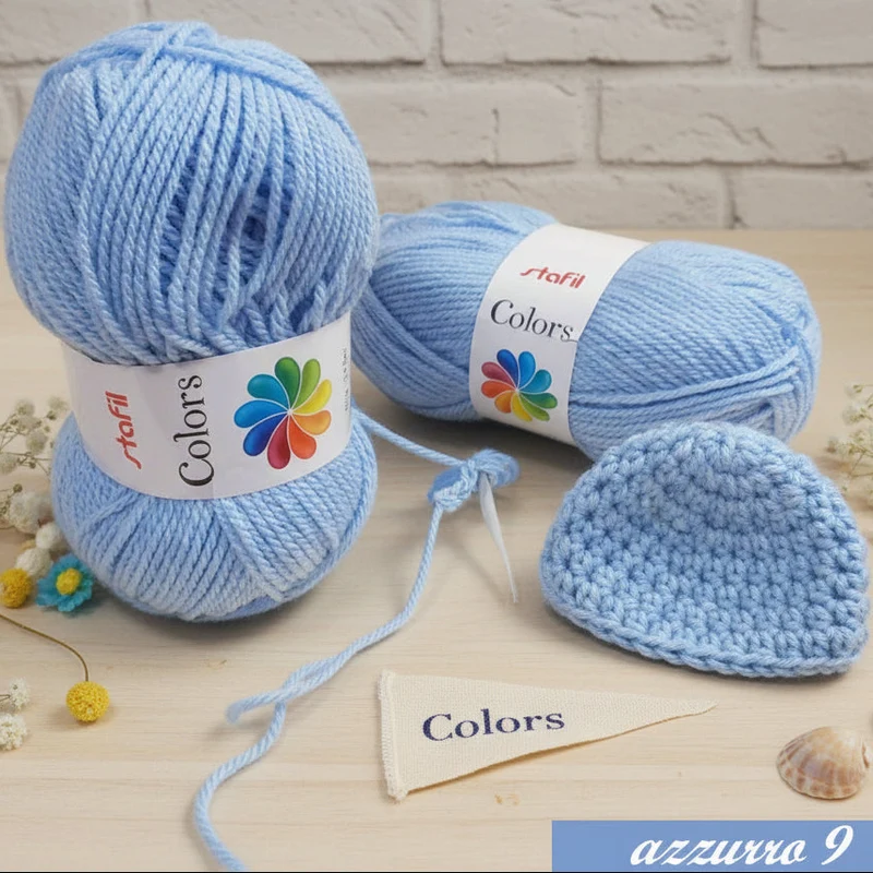Lana acrilica economica colori filato Stafil da ferri maglia uncinetto
