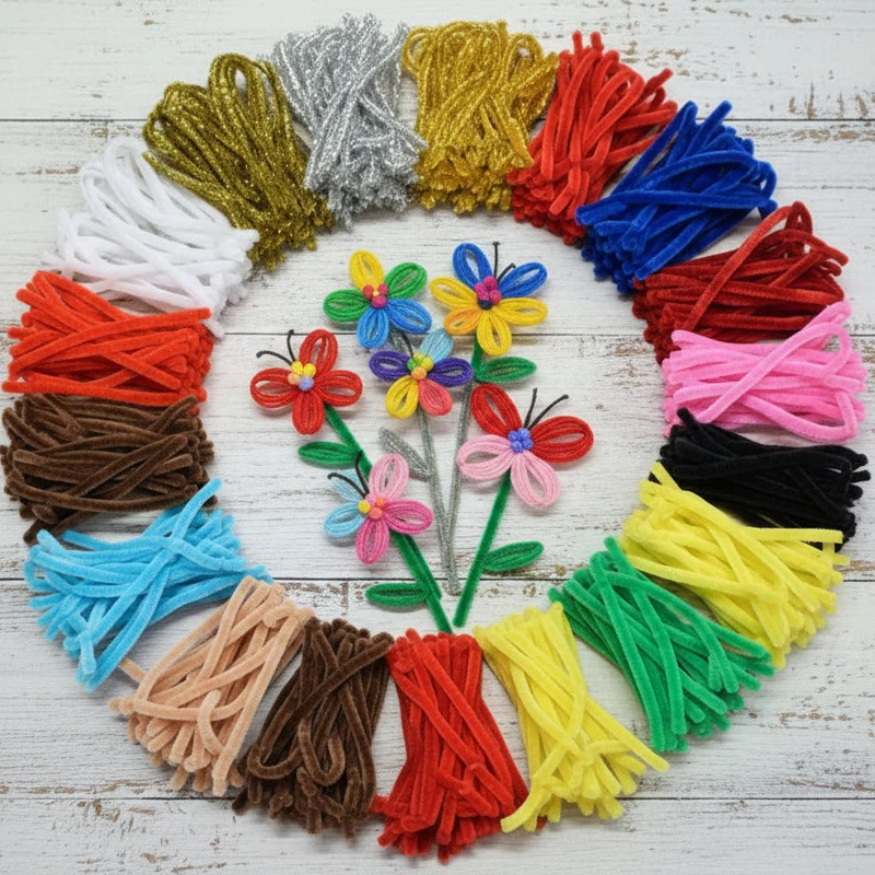 Fili ciniglia modellabili metallo scovolini lavoretti creativi e fiori