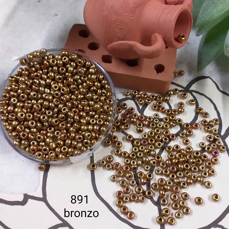 Rocailles perline metalliche particolari 2.5 mm 9/0 hobby bijoux fiori