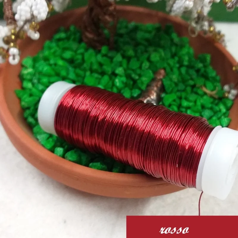 0.30 fili di ferro rame colorati hobby fiori creativi bonsai uncinetto