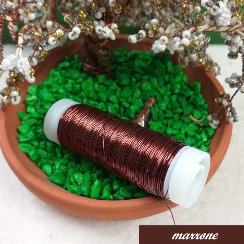 0.30 fili di ferro rame colorati hobby fiori creativi bonsai uncinetto