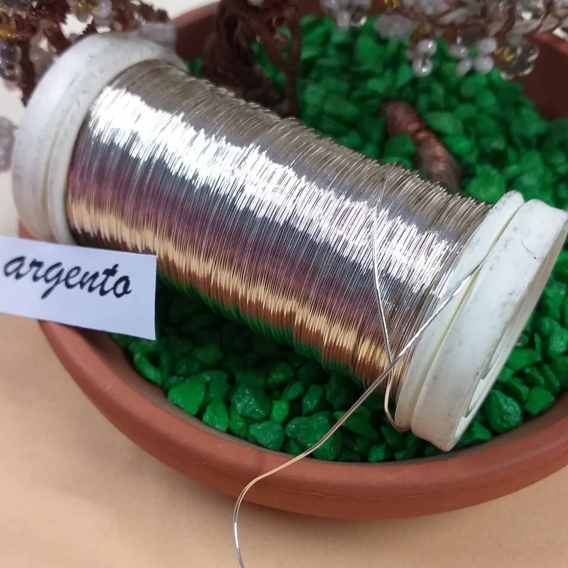 0.30 fili di ferro rame colorati hobby fiori creativi bonsai uncinetto