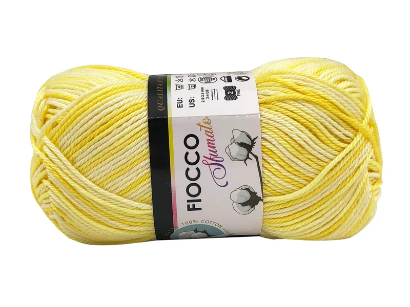 Filato cotone fiocco sfumato | cf 250 gr | 100% cotone per uncinetto