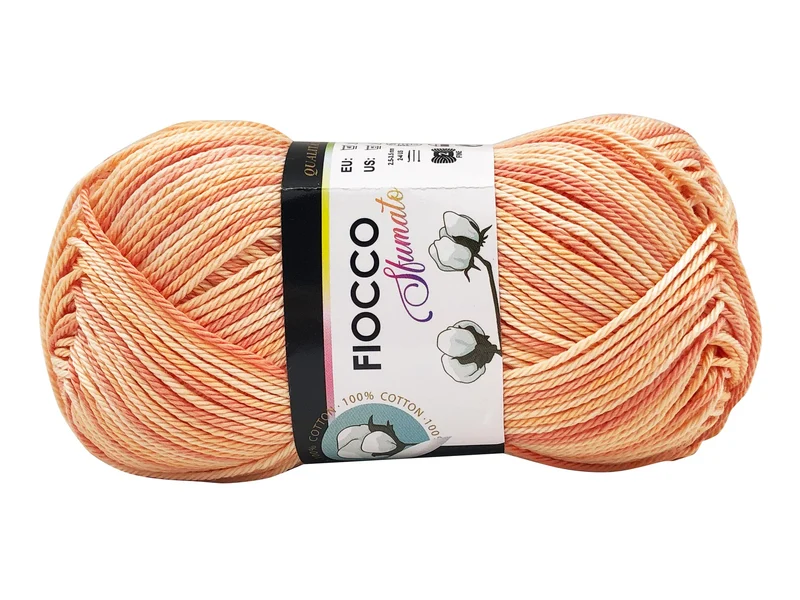 Filato cotone fiocco sfumato | cf 250 gr | 100% cotone per uncinetto