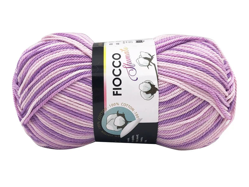 Filato cotone fiocco sfumato | cf 250 gr | 100% cotone per uncinetto