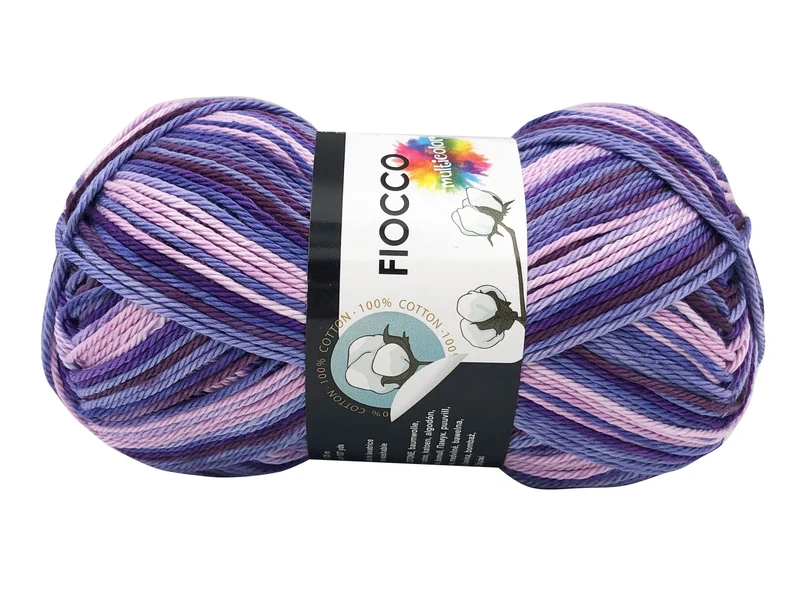 Filato cotone fiocco multicolore | cf 250 gr | 100% cotone per uncinetto