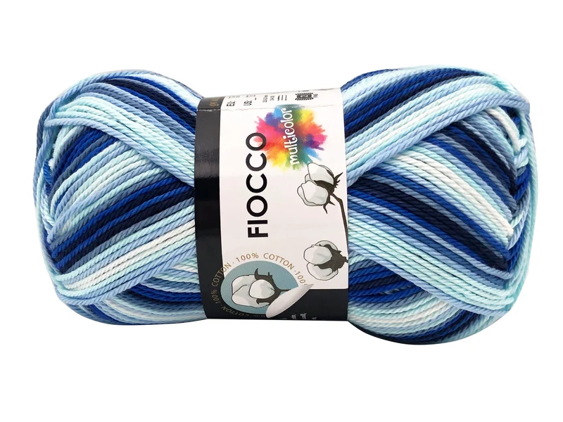 Filato cotone fiocco multicolore | cf 250 gr | 100% cotone per uncinetto