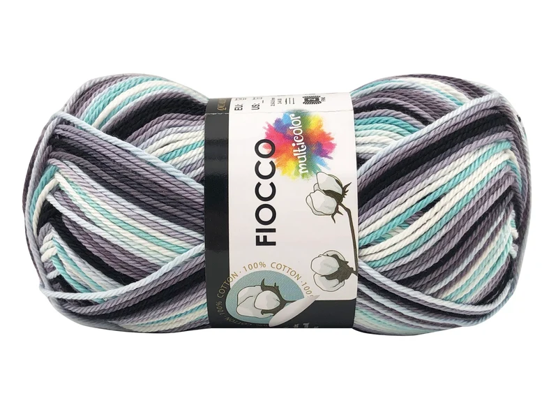 Filato cotone fiocco multicolore | cf 250 gr | 100% cotone per uncinetto