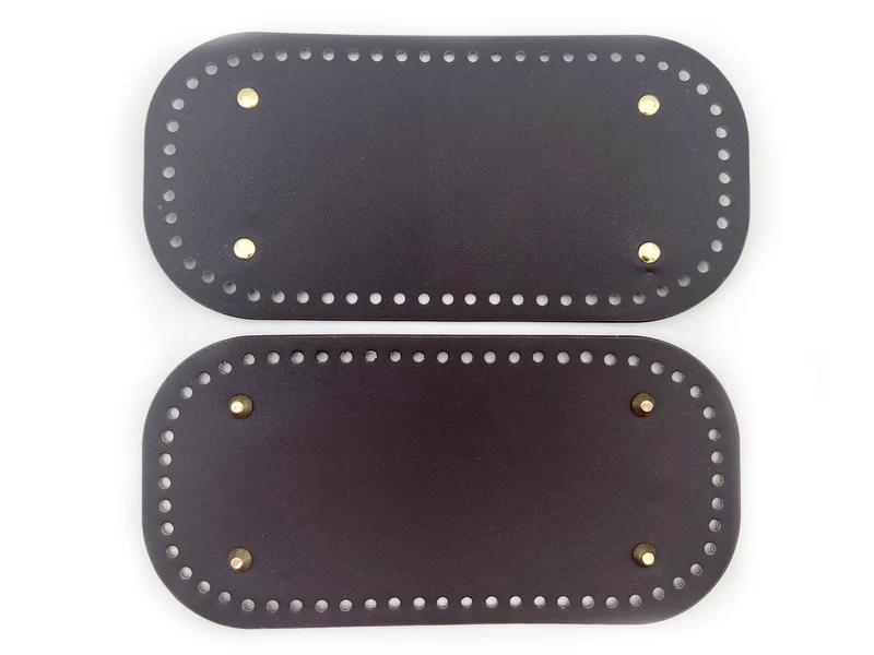 Fondi per borse similpelle all'uncinetto | 25x12 cm | con piedini