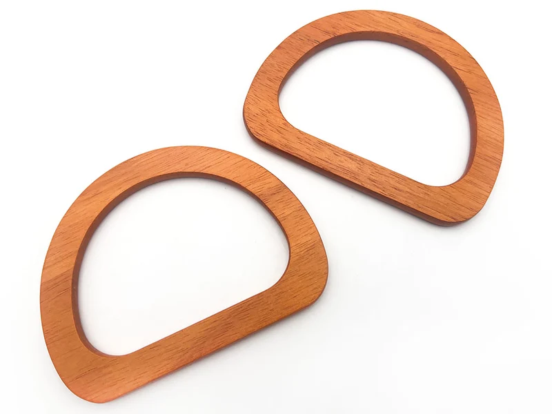 Manici luna in legno per borse all'uncinetto | 14x10 cm | cf 2 pz