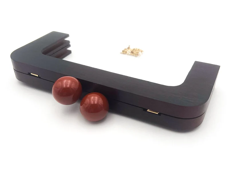Chiusura clic clac legno prisma vip per borse | 20x8 cm | cf 1 pz