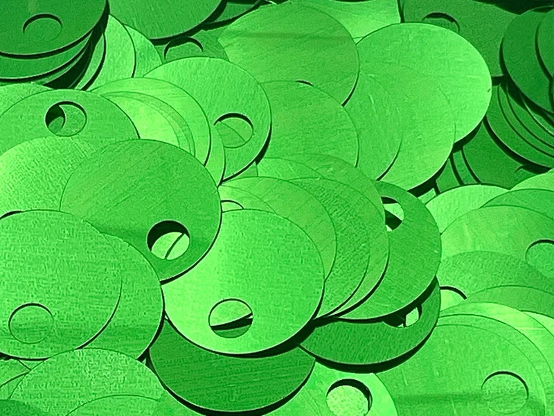 Paillettes yury grandi lisce | Ø 20 mm foro alto 5 mm | cf 40g 540 pz