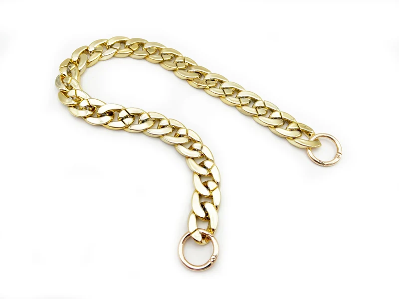 Catena in resina per borse | 50 cm 20x30 mm | con anelli moschettoni