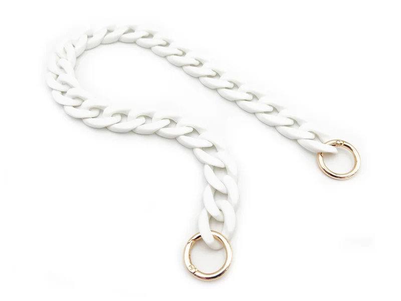 Catena in resina per borse | 50 cm 20x30 mm | con anelli moschettoni