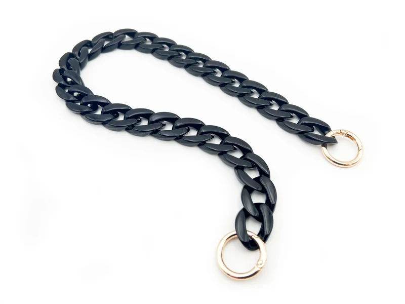 Catena in resina per borse | 50 cm 20x30 mm | con anelli moschettoni