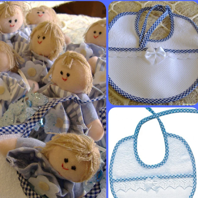 Ricamo bambini bavaglini punto croce vichy bavette fiocco per neonati