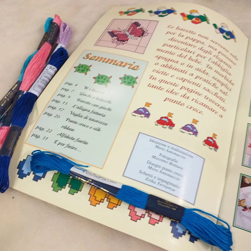 Ricamo punto croce manuali lavori per bambini neonati casa quadretti