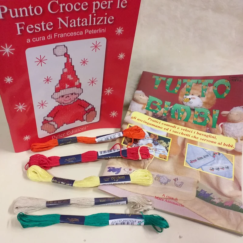 Ricamo punto croce manuali lavori per bambini neonati casa quadretti