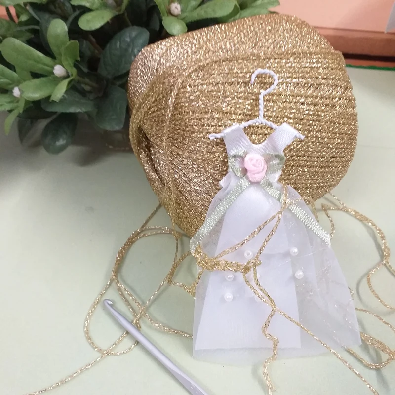 Filati lamé lurex filo argento oro per lavori maglia uncinetto 2.5-3