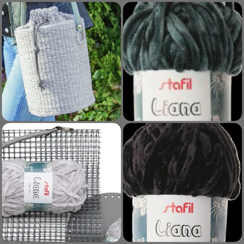Kit borse uncinetto fettuccia ciniglia accessori ecopelle, spiegazioni