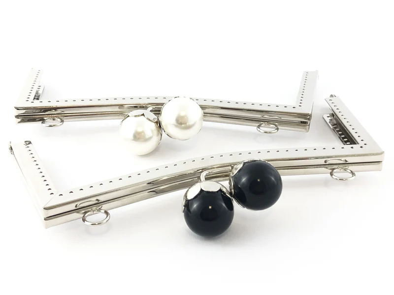 Chiusura clic clac argento per borse | 21x9,5 cm | cf 1 pz
