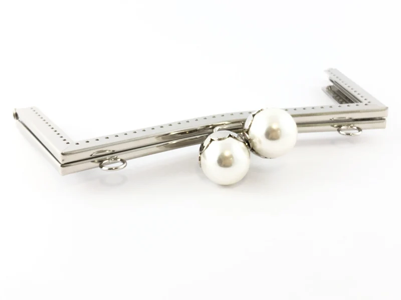 Chiusura clic clac argento per borse | 21x9,5 cm | cf 1 pz