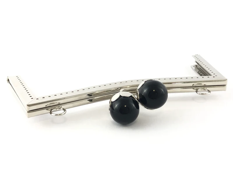 Chiusura clic clac argento per borse | 21x9,5 cm | cf 1 pz