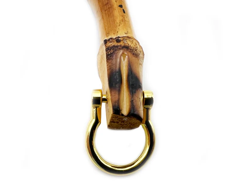 Manici in bamboo laccato con ganci per borse | 24x16 cm | cf 2 pz