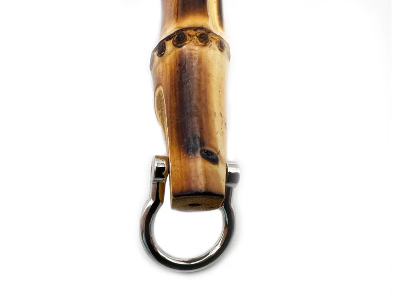 Manici in bamboo laccato con ganci per borse | 24x16 cm | cf 2 pz
