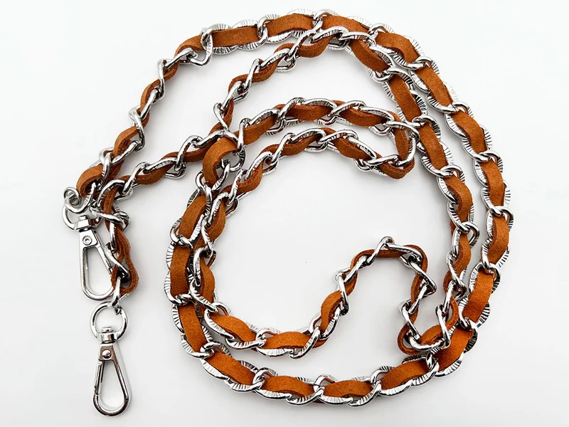 Catena in metallo per borse | 120 cm 16x10 mm| mod. c19 moschettoni