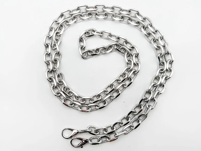 Catena in metallo per borse | 110 cm 14x9 mm | mod. c14 moschettoni