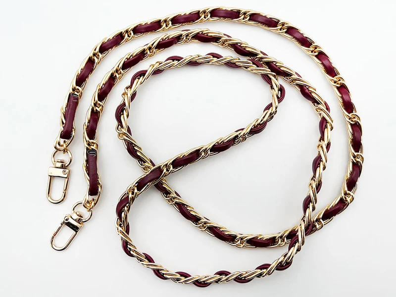 Catena metallo per borse | 120 cm 15x8 mm | mod. c06 moschettoni