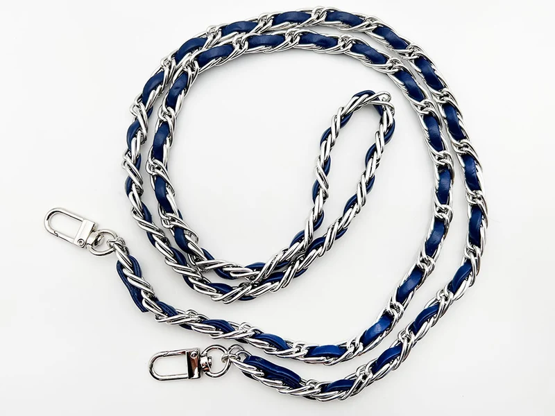 Catena metallo per borse | 120 cm 15x8 mm | mod. c06 moschettoni