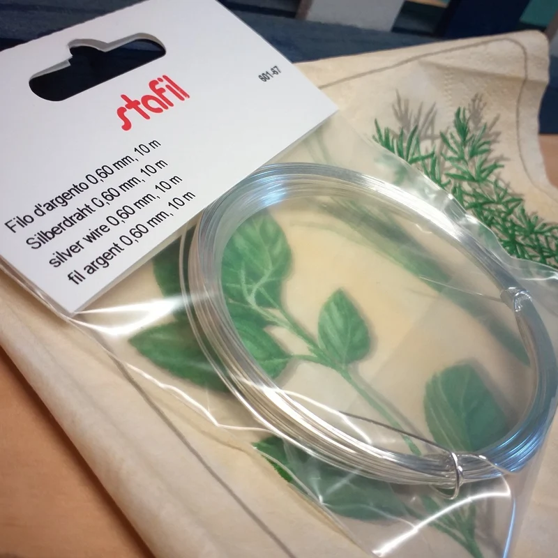 Filo metallo colore argento bigiotteria creazioni gioielli fai da te