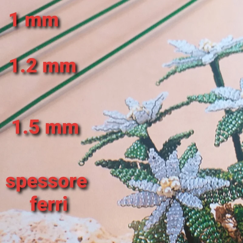 Steli gambi fiori fili ferri per fioristi barrette ricoperte verdi